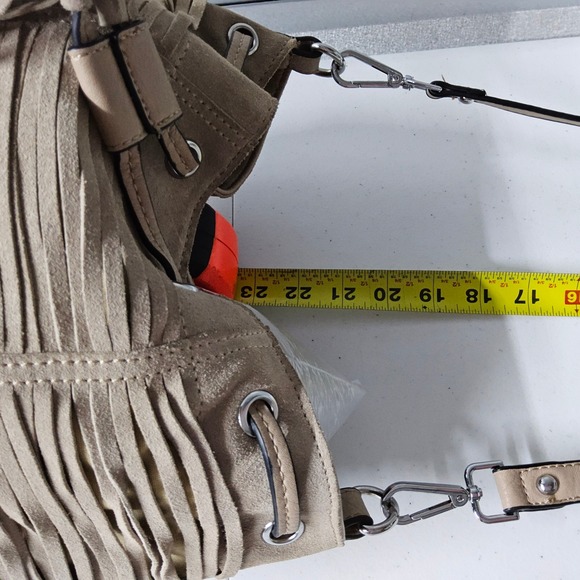 Fringe Bucket Bag Boho Crossbody Purse Tassel Shoulder Bag - Picture 9 of 14